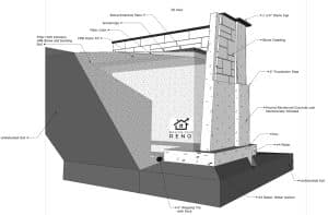 A Concrete and Stone Retaining System