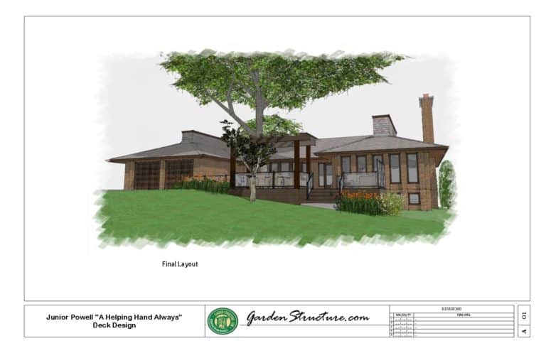 Watercolor Concept Design for a Deck in Barrie