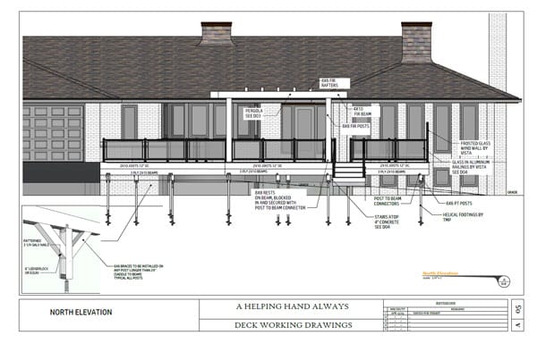 Elevation Details Heavy Deck Barrie building plans