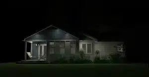 concept for an addition in Tiny Ontario night time rendering